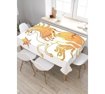 Скатерть прямоугольная из сатена JOYARTY Феи и единорог tc_19524_120x145