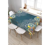 Скатерть прямоугольная из сатена JOYARTY Цветочные берега tc_18636_120x145