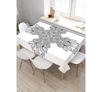 Скатерть прямоугольная из сатена JOYARTY Цветочные языки tc_18616_120x145