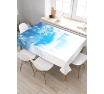 Скатерть прямоугольная из сатена JOYARTY Холодные снежинки tc_18898_120x145