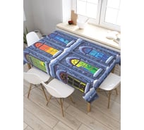 Скатерть прямоугольная из сатена JOYARTY Цветные окна tc_30457_120x145