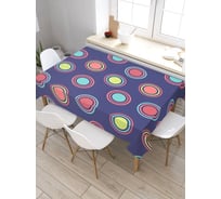 Скатерть прямоугольная из сатена JOYARTY Цветные круги tc_31459_120x145