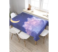 Скатерть прямоугольная из сатена JOYARTY Фиолетовое небо tc_30007_120x145