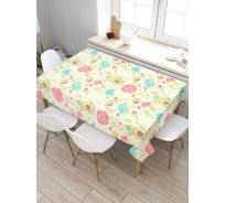 Скатерть прямоугольная из сатена JOYARTY Цветочное чаепитие tc_29999_120x145