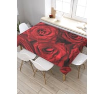 Скатерть прямоугольная из сатена JOYARTY Цветок розы tc_27647_120x145