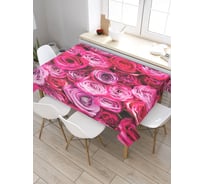 Скатерть прямоугольная из сатена JOYARTY Фуксиевые розы tc_2763_120x145