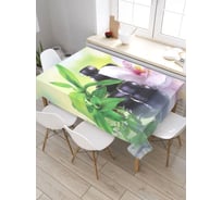 Скатерть прямоугольная из сатена JOYARTY Цветок орхидеи tc_2605_120x145