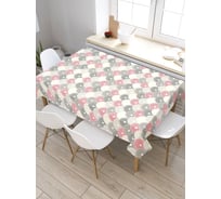 Скатерть прямоугольная из сатена JOYARTY Цветочные чешуйки tc_23302_120x145