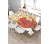 Скатерть прямоугольная из сатена JOYARTY Цветочная шевелюра tc_23253_120x145