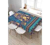 Скатерть прямоугольная из сатена JOYARTY Цветочное золото tc_23220_120x145