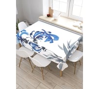 Скатерть прямоугольная из сатена JOYARTY Цветочный поклон tc_22002_120x145