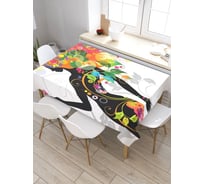 Скатерть прямоугольная из сатена JOYARTY Цветастая девушка tc_21772_120x145