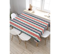 Скатерть прямоугольная из сатена JOYARTY Цветные помехи tc_22132_120x145