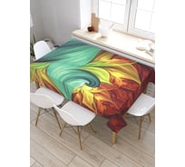 Скатерть прямоугольная из сатена JOYARTY Цветочное пламя tc_21549_120x145