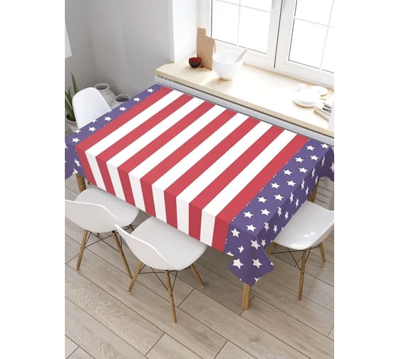 Скатерть прямоугольная из сатена JOYARTY Цветная прямота tc_21547_120x145 1