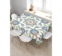 Скатерть прямоугольная из сатена JOYARTY Цветочный лабиринт tc_21215_120x145