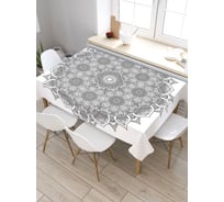 Скатерть прямоугольная из сатена JOYARTY Цветочная безмятежность tc_21207_120x145