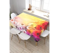 Скатерть прямоугольная из сатена JOYARTY Цветочная лестница tc_21110_120x145