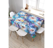 Скатерть прямоугольная из сатена JOYARTY Цветочные планеты tc_21112_120x145