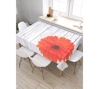 Скатерть прямоугольная из сатена JOYARTY Цветок на деревянной стене tc_20966_120x145