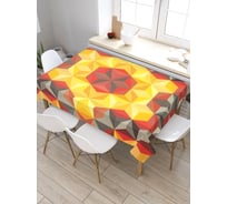 Скатерть прямоугольная из сатена JOYARTY Цветные соты tc_21409_120x145
