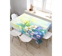 Скатерть прямоугольная из сатена JOYARTY Цветочная живопись tc_21147_120x145