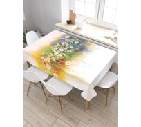 Скатерть прямоугольная из сатена JOYARTY Цветочная вселенная tc_21140_120x145