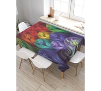 Прямоугольная скатерть из сатена JoyArty Таинственные силуэты tc_21557_120x145