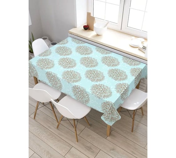 Скатерть прямоугольная из сатена JOYARTY Цветочные кусты tc_20479_120x145 1