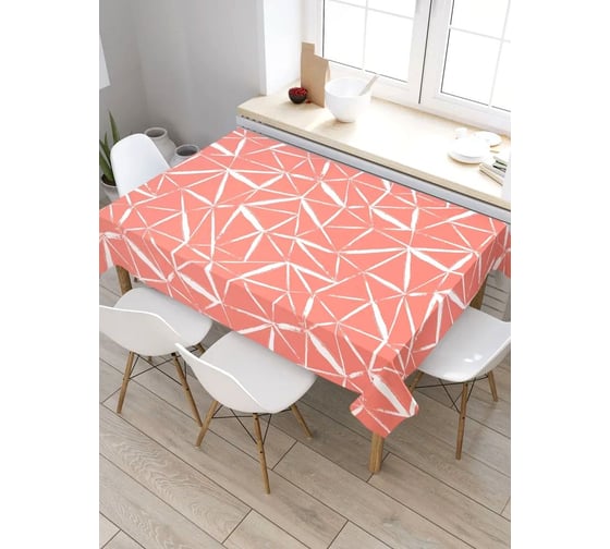 Скатерть прямоугольная из сатена JOYARTY Хаотические линии tc_20466_120x145 1