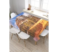 Скатерть прямоугольная из сатена JOYARTY Хорошо на природе tc_20740_120x145