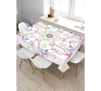 Скатерть прямоугольная из сатена JOYARTY Цветочная мандала tc_36894_120x145