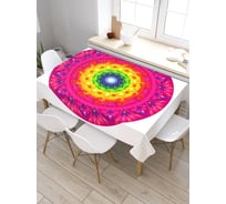 Скатерть прямоугольная из сатена JOYARTY Цвета чакр tc_36887_120x145
