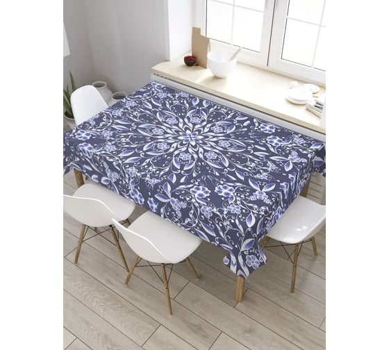 Скатерть прямоугольная из сатена JOYARTY Цветочные орнаменты Востока tc_35332_120x145 1