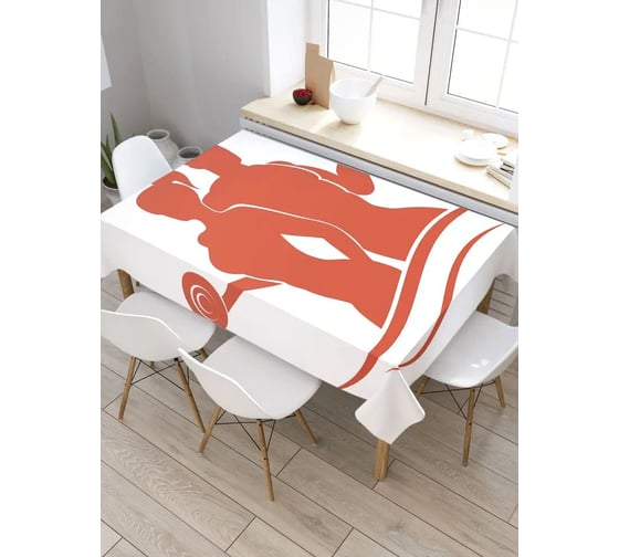 Скатерть прямоугольная из сатена JOYARTY Фитнес-тренеры tc_36935_120x145 1