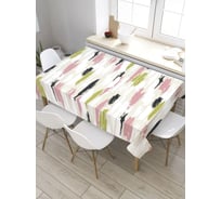 Скатерть прямоугольная из сатена JOYARTY Цветные мазки tc_36490_120x145