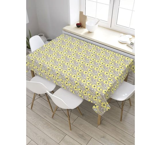 Скатерть прямоугольная из сатена JOYARTY Цветочное полотно tc_35264_120x145 1