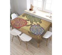Скатерть прямоугольная из сатена JOYARTY Цветные панцири tc_35242_120x145
