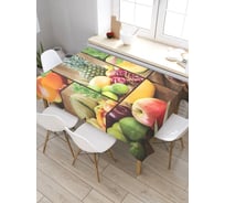 Скатерть прямоугольная из сатена JOYARTY Фруктовая фотосессия tc_29951_120x145