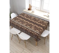 Скатерть прямоугольная из сатена JOYARTY Цветочная вышивка tc_29766_120x145