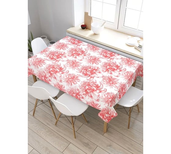 Скатерть прямоугольная из сатена JOYARTY Цветки соблазна tc_29508_120x145 1