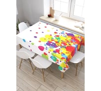 Скатерть прямоугольная из сатена JOYARTY Цветные шарики tc_29466_120x145