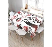 Прямоугольная скатерть из сатена JoyArty Счастливого Хэллоуина tc_18796_120x145