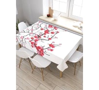 Скатерть прямоугольная из сатена JOYARTY Цветочная сакура tc_29802_120x145