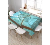 Скатерть прямоугольная из сатена JOYARTY Футуристичный коридор tc_30254_120x145