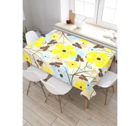 Скатерть прямоугольная из сатена JOYARTY Цветочное любопытство tc_29884_120x145