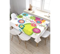 Скатерть прямоугольная из сатена JOYARTY Цветное необычное древо tc_30292_120x145