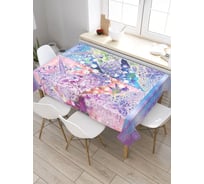 Скатерть прямоугольная из сатена JOYARTY Цветочные ландыши tc_29868_120x145