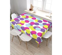 Скатерть прямоугольная из сатена JOYARTY Цветные шарики tc_33076_120x145