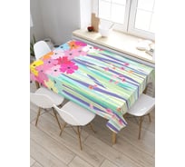 Скатерть прямоугольная из сатена JOYARTY Цветочные кусты tc_2960_120x145